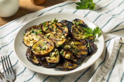 gegrilde aubergine spaans buffet