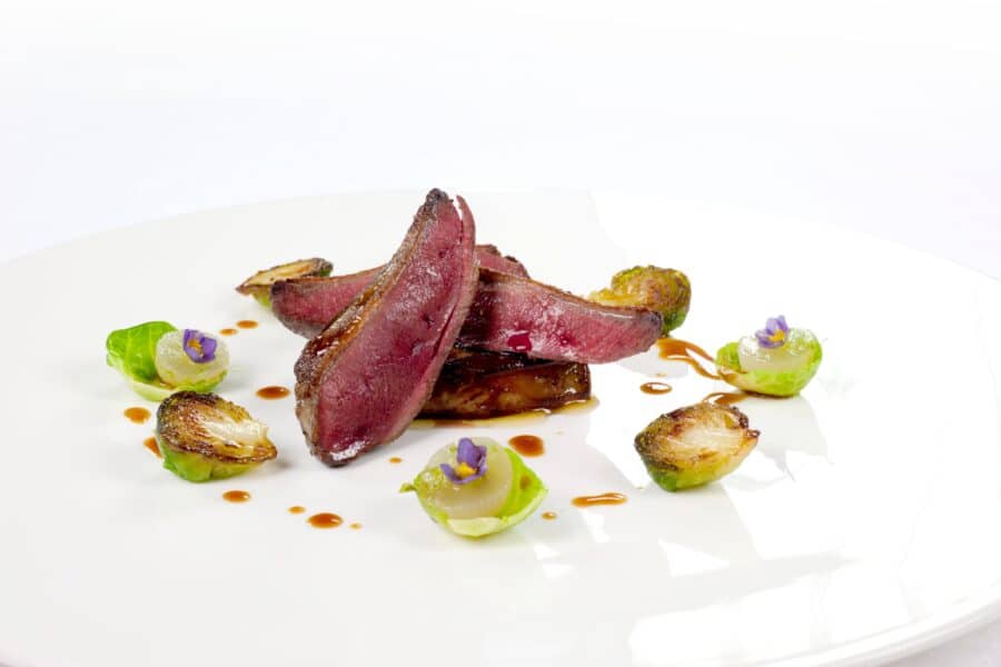 gebakken wilde duif filet pigeon breast